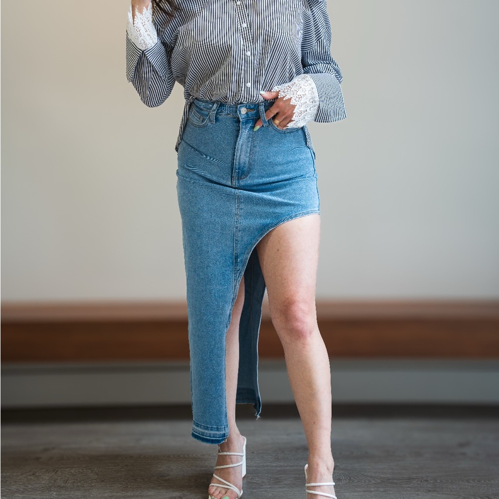 Asymmetrical Denim Skirt size XS